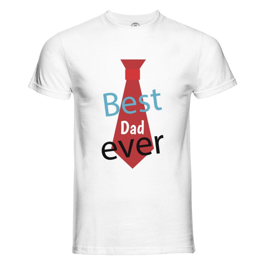 T-shirt uomo best dad ever cravatta Per il papà