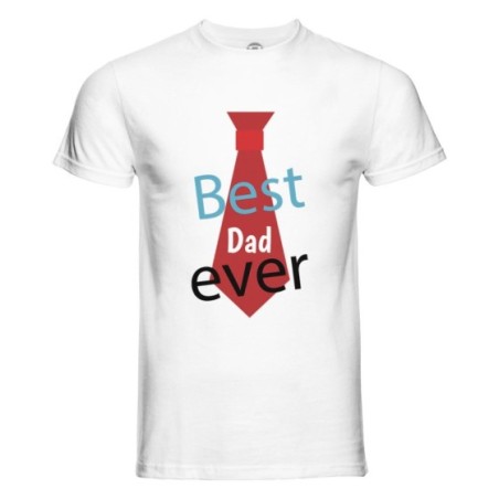 T-shirt uomo best dad ever cravatta