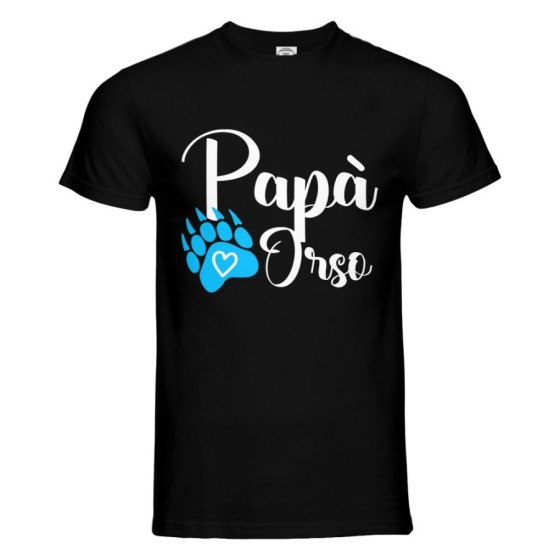 T-shirt uomo papà zampa orso Per il papà