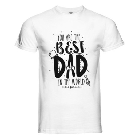 T-shirt uomo the best dad in the world Per il papà