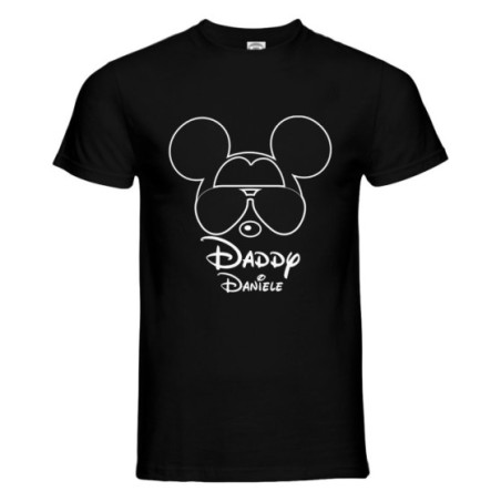 T-shirt uomo personalizzata con nome daddy mickey