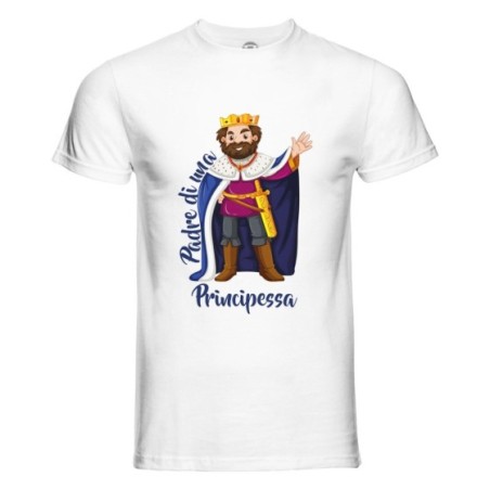 T-shirt uomo padre di un principe e principessa royal Per il papà