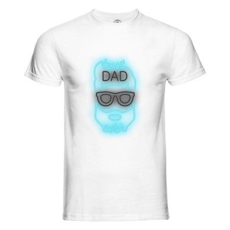 T-shirt uomo best dad ever neon Per il papà