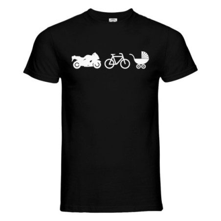 T-shirt uomo dalla moto al carrozzino