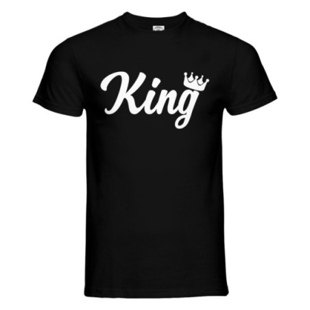T-shirt uomo personalizzabile con nome king con corona Per il papà