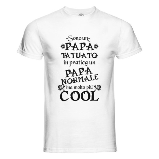 T-shirt uomo sono un papà tatuato in pratica un papà normale ma molto più cool Per il papà