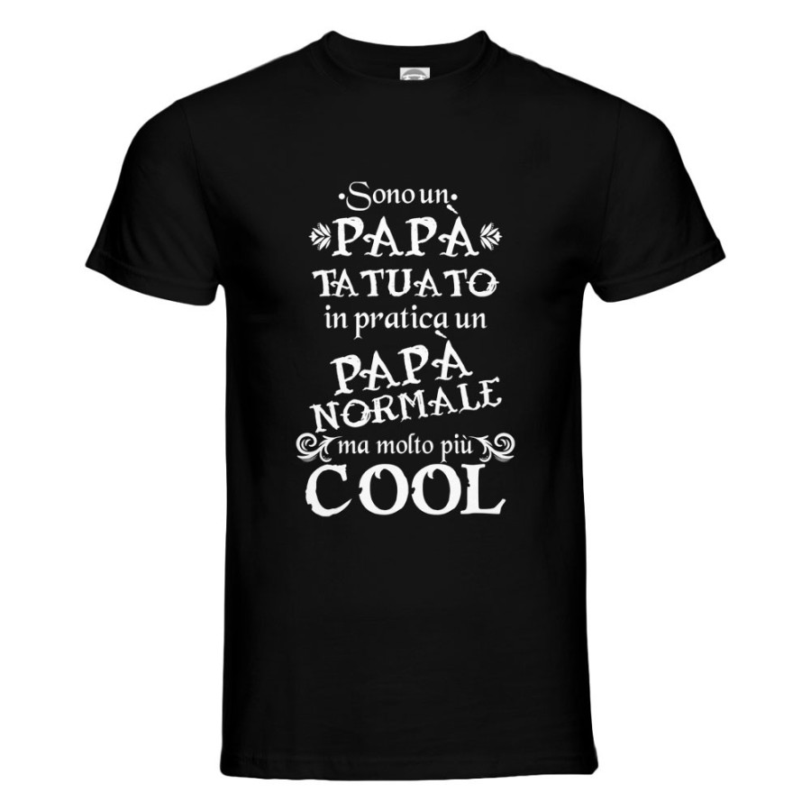 T-shirt uomo sono un papà tatuato in pratica un papà normale ma molto più cool Per il papà