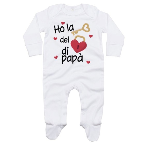 Tutina neonato ho la chiave del cuore di papà Per il papà