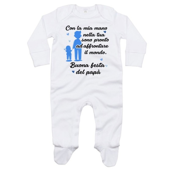 Tutina neonato papà con la mia mano nella tua sono pronto ad affrontare il mondo Per il papà