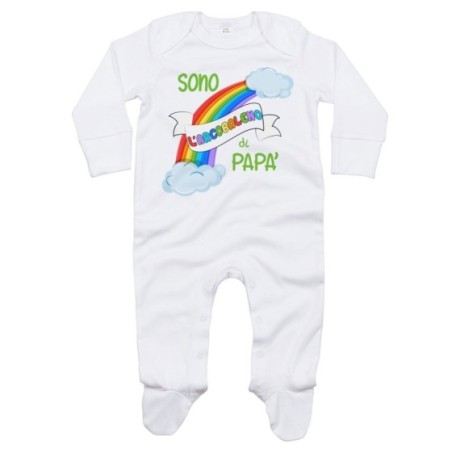 Tutina neonato sono l'arcobaleno di papà
