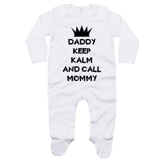 Tutina neonato daddy keep calm and call mommy Per il papà