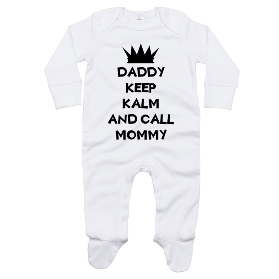 Tutina neonato daddy keep calm and call mommy Per il papà