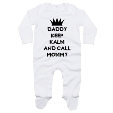 Tutina neonato daddy keep calm and call mommy