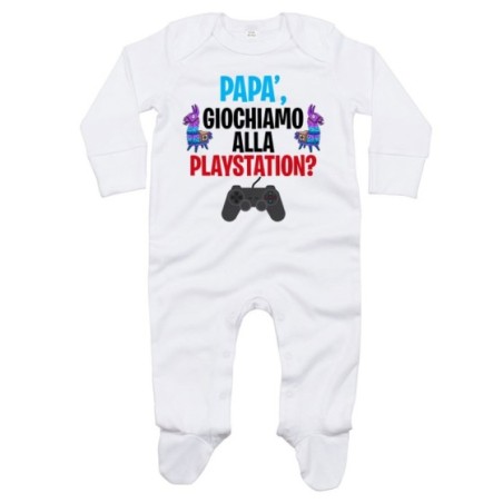 Tutina neonato papà giochiamo alla playstation