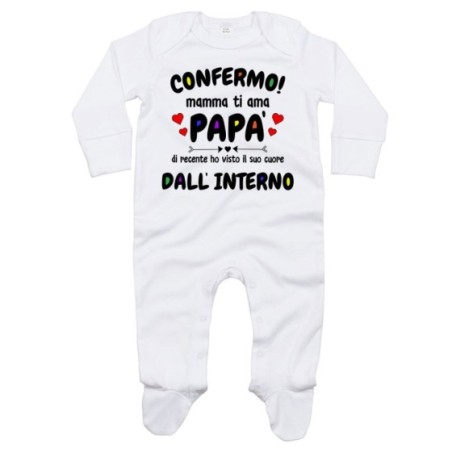 Tutina neonato confermo mamma ti ama papà ho visto di...