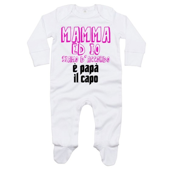 Tutina neonato mamma ed io siamo d'accordo è papà il capo Per il papà