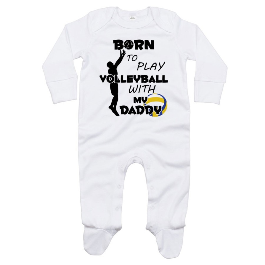 Tutina neonato born to play volleyball with my daddy Per il papà