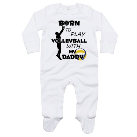 Tutina neonato born to play volleyball with my daddy Per il papà