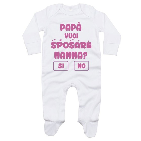 Tutina neonato papà vuoi sposare mamma ? si o no ? Per il papà