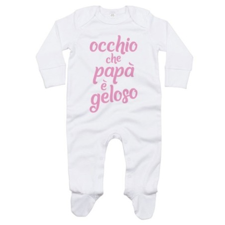Tutina neonato occhio che papà è geloso