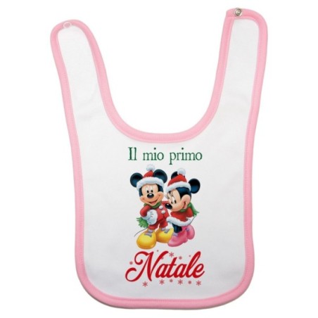 Bavaglino neonato personalizzabile con nome minnie e...