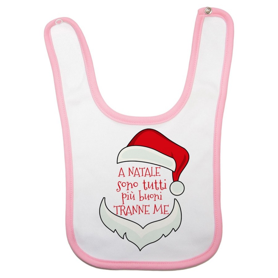 Bavaglino personalizzabile a natale sono tutti più buoni tranne me sono tutti più buoni tranne me Natale