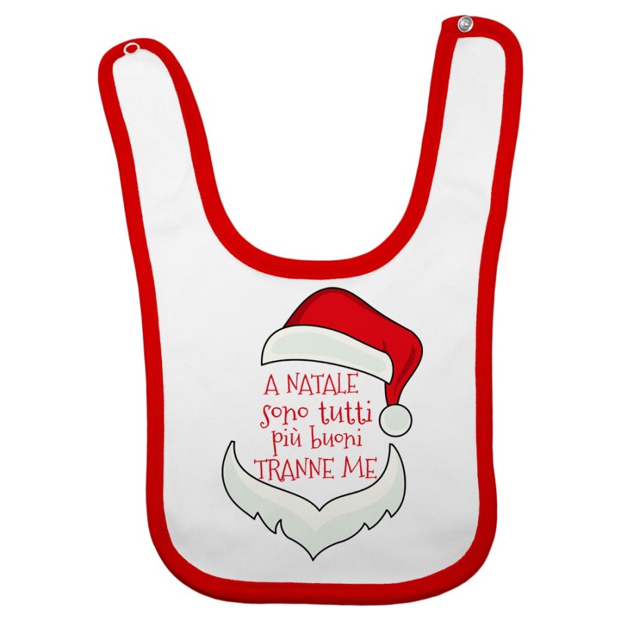 Bavaglino personalizzabile a natale sono tutti più buoni tranne me sono tutti più buoni tranne me Natale