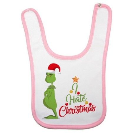 Bavaglino neonato personalizzabile con nome i hate...