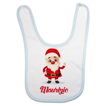 Bavaglino neonato personalizzato con nome baby santa