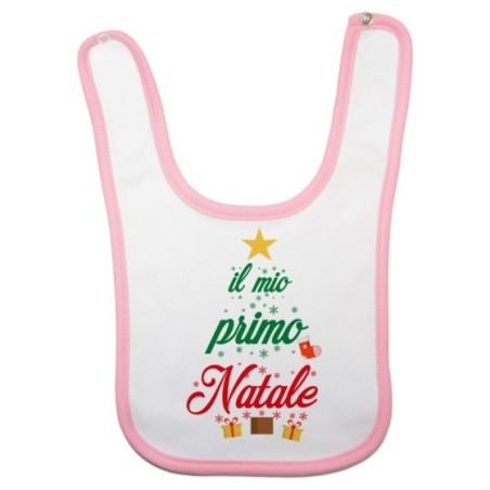 Bavaglino neonato il mio primo natale a forma di albero natalizio Natale