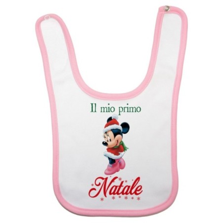 Bavaglino neonata personalizzabile con nome minnie il mio...