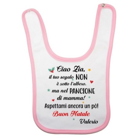 Bavaglino neonato personalizzato con nome zia il tuo...