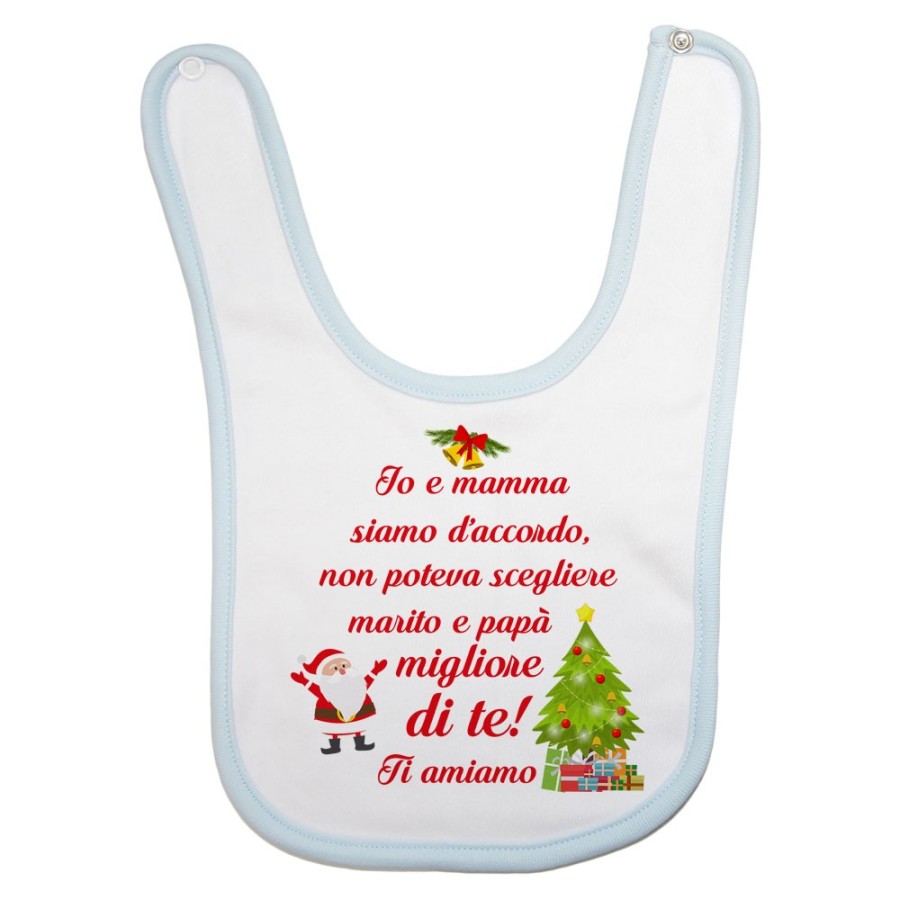 Bavaglino neonato papà non poteva scegliere mamma migliore di te natale Natale