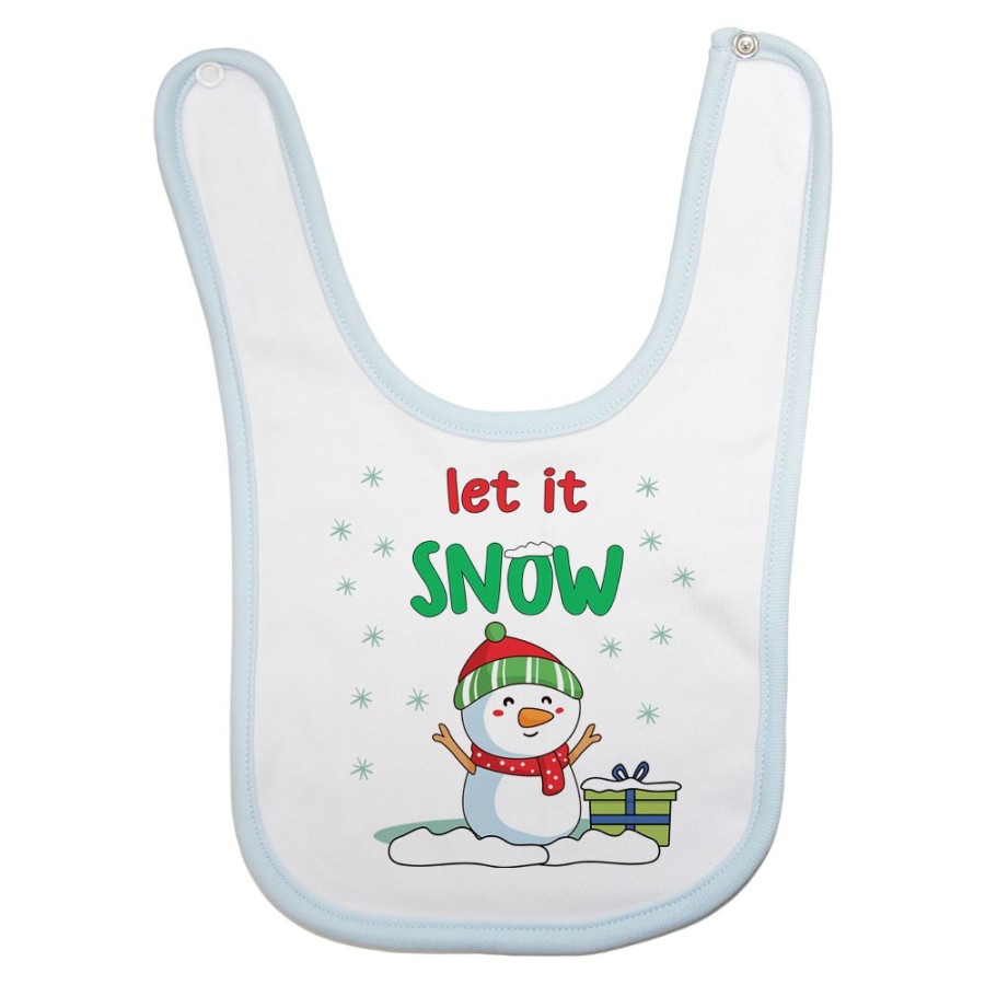 Bavaglino neonato let it snow Natale