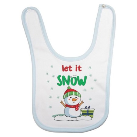 Bavaglino neonato let it snow Natale