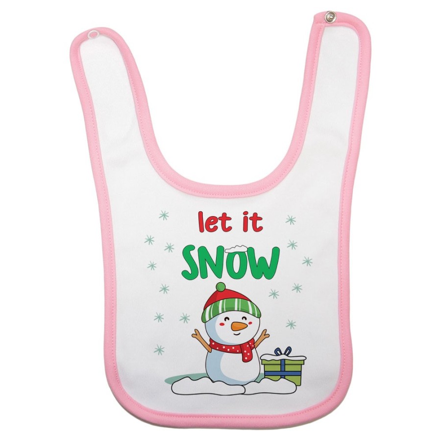 Bavaglino neonato let it snow Natale