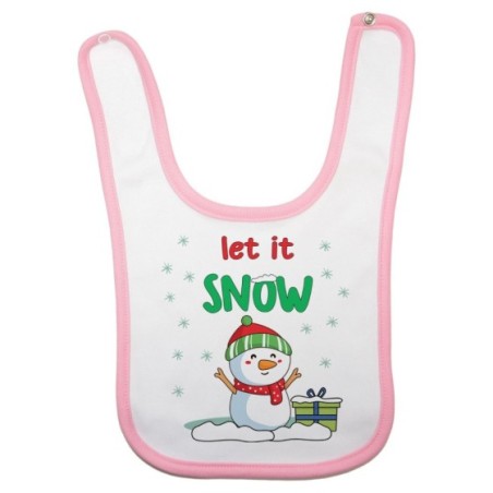 Bavaglino neonato let it snow Natale