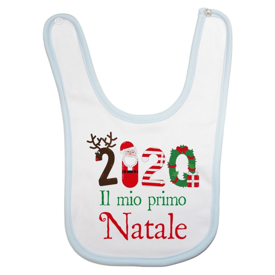 Bavaglino neonato personalizzabile con nome e anno il mio primo natale Natale