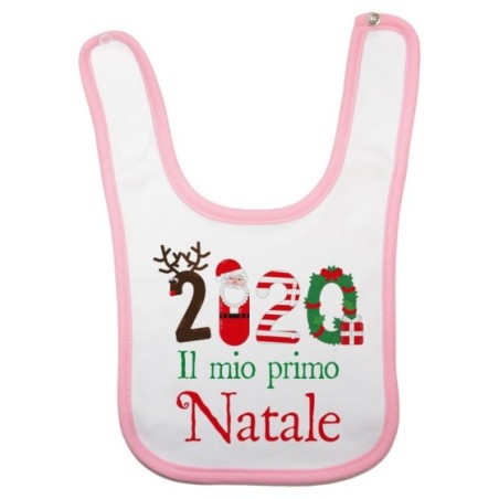 Bavaglino neonato personalizzabile con nome e anno il mio primo natale Natale