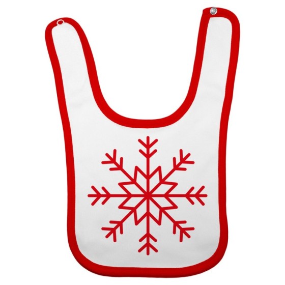 Bavaglino neonato fiocco di neve Natale