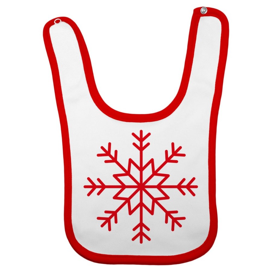 Bavaglino neonato fiocco di neve Natale