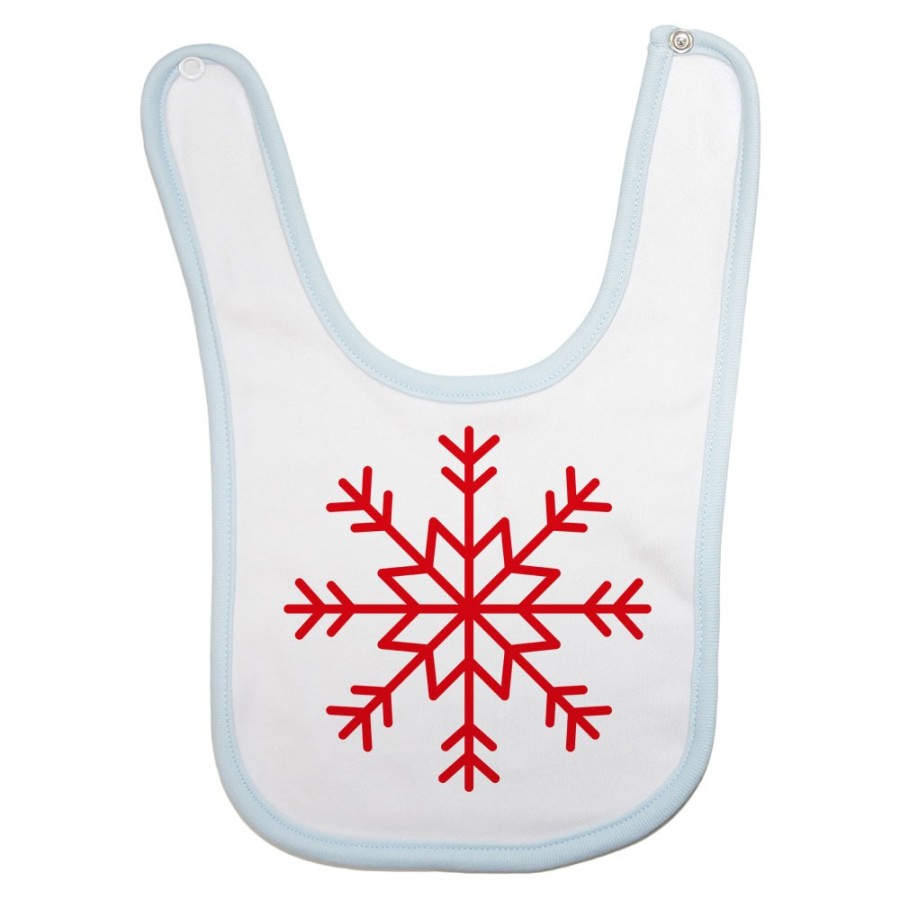Bavaglino neonato fiocco di neve Natale