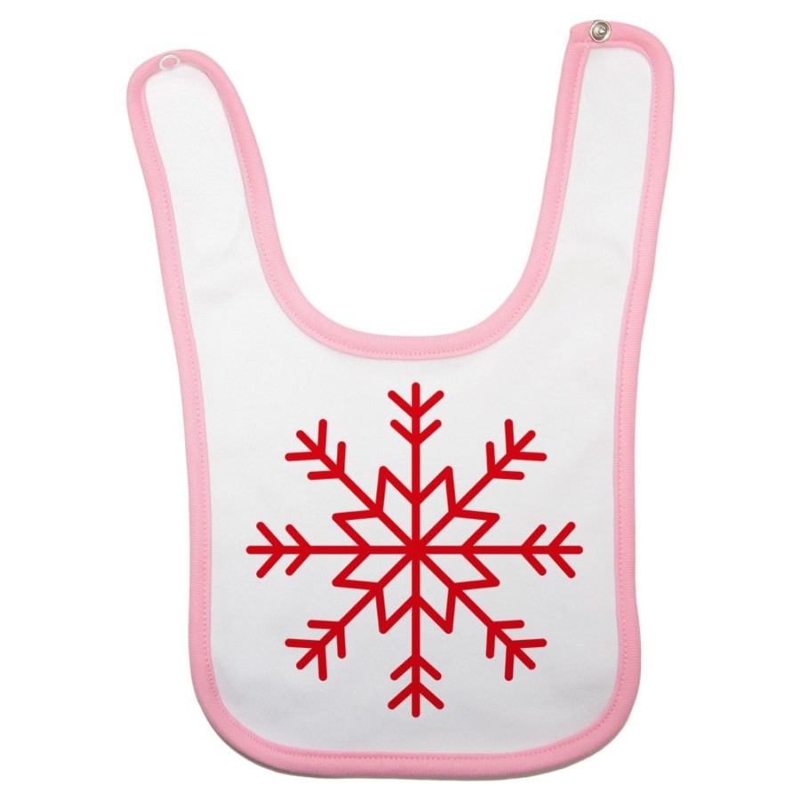 Bavaglino neonato fiocco di neve Natale