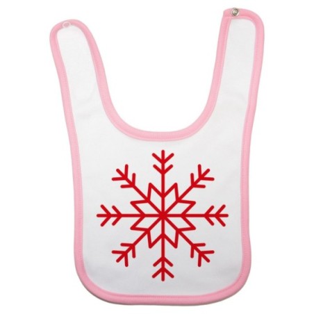 Bavaglino neonato fiocco di neve Natale