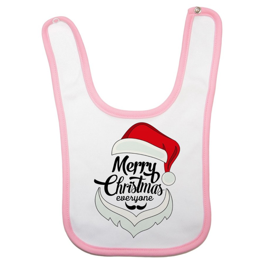 Bavaglino neonato merry christmas everyone Natale