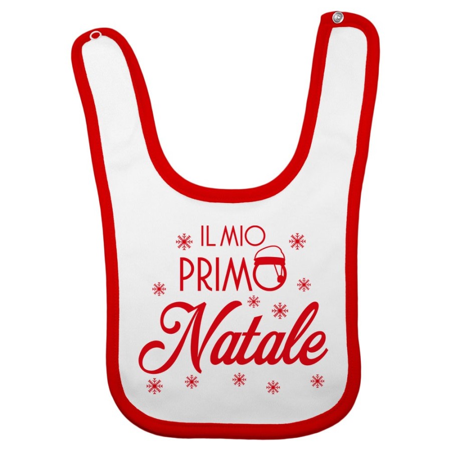Bavaglino neonato personalizzabile con nome il mio primo natale con cappello di natale Natale