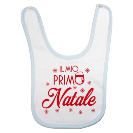 Bavaglino neonato personalizzabile con nome il mio primo natale con cappello di natale Natale