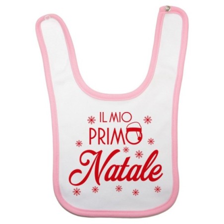 Bavaglino neonato personalizzabile con nome il mio primo natale con cappello di natale Natale