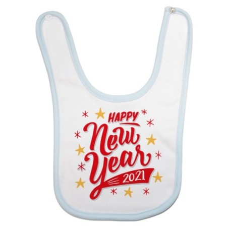 Bavaglino neonato personalizzato con anno happy new year Natale