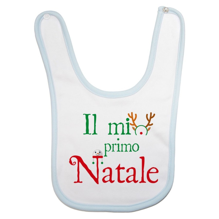 Bavaglino neonato il mio primo natale con cappello da renna Natale
